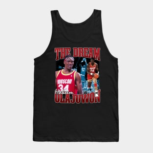 Hakeem Olajuwon The Dream Basketball Legend Signature Vintage Retro 80s 90s Bootleg Rap Style Tank Top